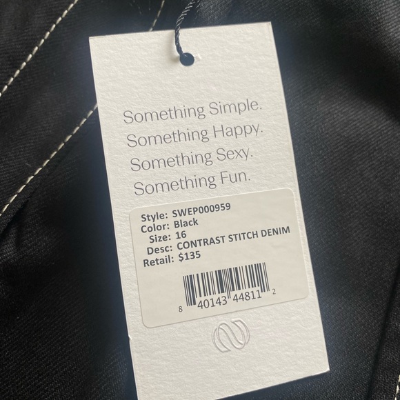 Something navy contrast stitch denim - Picture 6 of 7